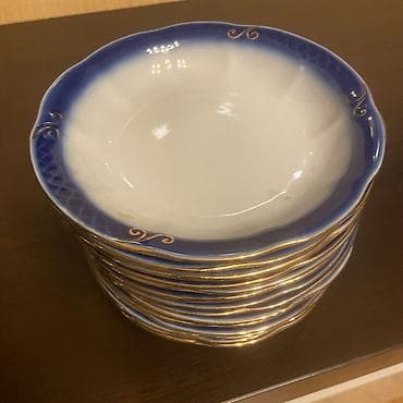 süfre bezemek: Boşqablar, rəng - Mavi, Farfor — 1