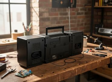 ses guclendırıcı: GoldStar üçblokk portativ musiqi mərkəzi - İki ayrılabilən akustik — 1