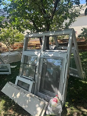 plastik qapi pencere: 5ədəd pəncərə və resotka — 3