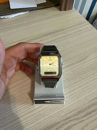 canon saat: Casio hibrid qol saatı – analoq və rəqəmsal displeyin kombinasiya — 2