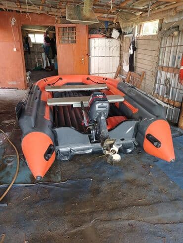 ot presi satilir: Şişmə motorlu qayıq – narıncı rəng, yüksək daşıma qabiliyyətli PVC — 6