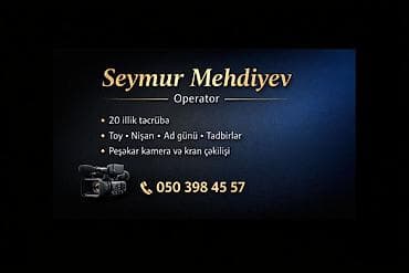 Seymur Mehdiyev – operator xidməti - 20 illik təcrübə - Toy, nişan — 1