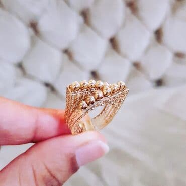 qizil halqa qolbaqlar: Кольцо, Желтое золото, 585 проба, Без камня — 5