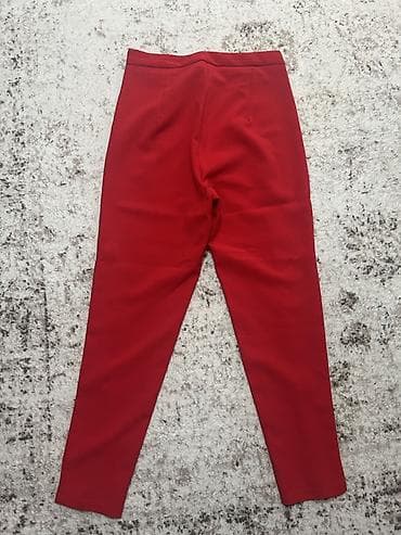 Женская одежда: Qadın qırmızı şalvar - Rəng: tünd qırmızı - Kəsim: dar/konus formalı — 2