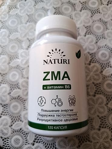 Məhsul: Naturi ZMA + Vitamin B6 Forması: 120 kapsul Tərkib konsepti — 1