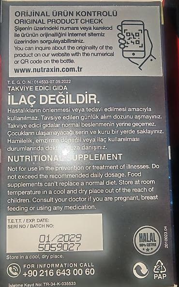 centrum vitamin terkibi: Магний Magnesium Məhsul: Nutraxin Vitals Magnesium Complex + Vitamin — 3