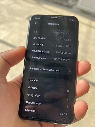 a35 ikinci el: IPhone 11 Pro, 64 GB, Matte Midnight Green, Face ID — 4