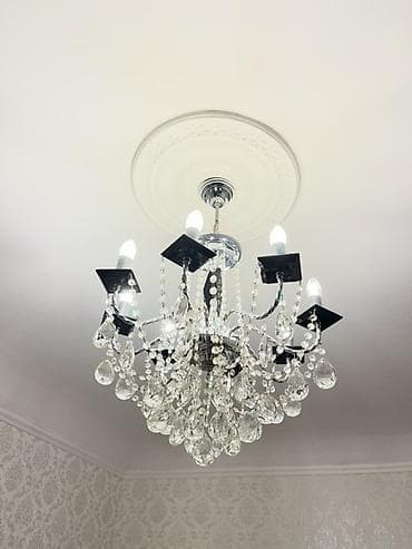 lan: Çılçıraq, 8 lampa, Xrustal — 2