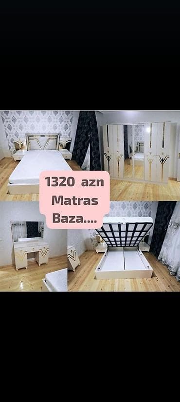 carpayilar divanlar: 2 təknəfərlik çarpayı, Dolab, Termo, 2 tumba, Yeni — 1