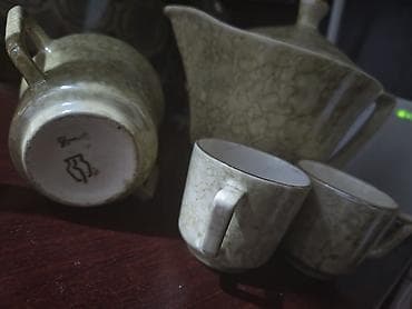Çay dəsti, rəng - Bej, Keramika, Çexiya