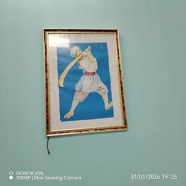 Divar rəsmləri – 2 ədəd - Çərçivəli illüstrasiya: Mədəni motivli