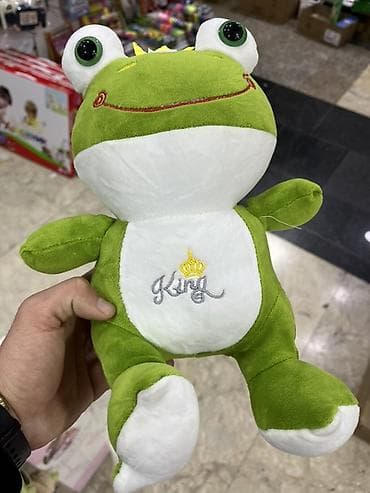 keci seki: Uşaq oyuncaqları dəsti – yumşaq oyuncaq qurbağa və realist elastik — 2