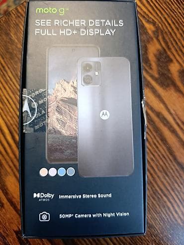 Motorola Moto G14, 64 GB, rəng - Sarı, Sensor, Barmaq izi, İki sim kartlı