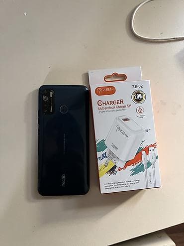 macbook pro 2013: Tecno Camon 15, 64 GB, rəng - Göy, Barmaq izi, Face ID — 4