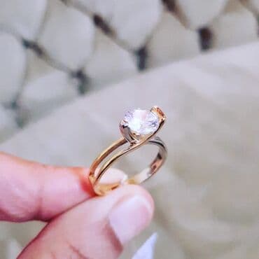 tək qaş: Nişan, Üzük, Sarı qızıl, 585 Əyar — 1