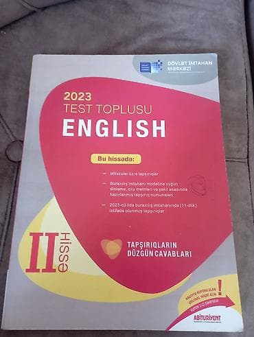 kitab rəf: Azərbaycan dili Testlər 11-ci sinif, DİM, 1-ci hissə, 2024 il — 2