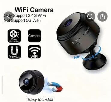 Mini WiFi Kamera – 2.4G WiFi dəstəyi (5G WiFi dəstəkləmir) Əsas