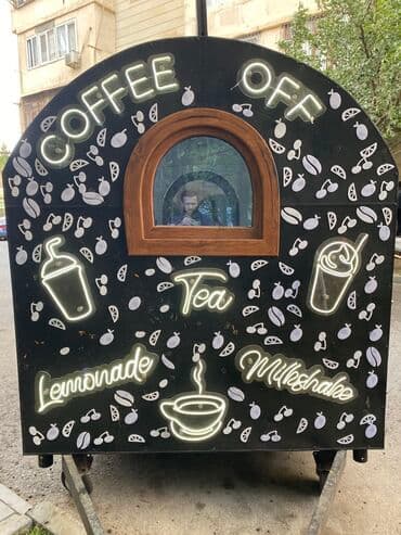 ayran aparat: Təkərli Coffee Köşk – İcarəyə verilir Tam hazır mobil kofe köşkü — 1