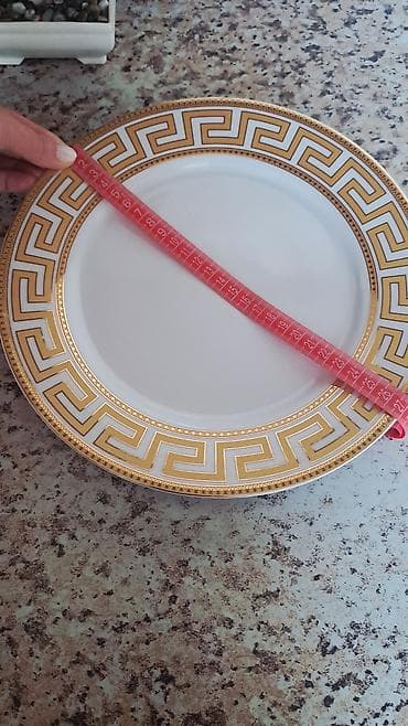4 reqemli tortlar: Boşqablar, 1 əd, rəng - Ağ, Farfor — 4