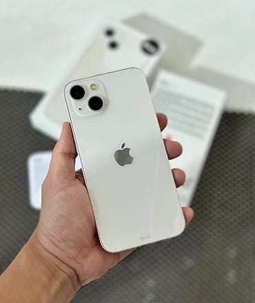 IPhone 13, 128 GB, Ağ, Zəmanət, Simsiz şarj, Face ID