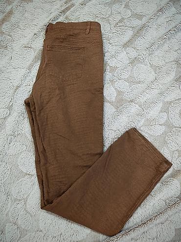 Şəxsi əşyalar: Qəhvəyi rəngli qadin şalvarı 42-44 olcu - Model: Klassik kəsim, düz — 3