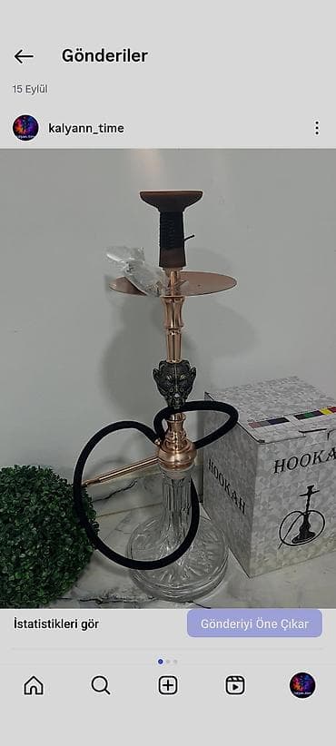 sulu qəlyan satışı: Şüşə qablı nərgilər – dekorativ fiqurlu gövdə rusya istehsali Maklaud — 1