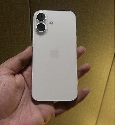 iphone 16e qiyməti: IPhone 16, 128 GB, Ağ, Zəmanət, Simsiz şarj, Face ID — 1