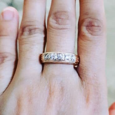 tək qaş: Nişan, Üzük, Sarı qızıl, 585 Əyar — 1