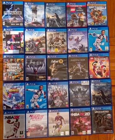 oyun rol seti: PS4 üçün orijinal disk kolleksiyası Janr müxtəlifliyi ilə böyük PS4 — 1