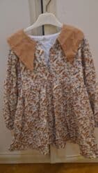 Dəstlər: Uşaq üçün uzunqoll don - Naxış: narıncı-qəhvəyi və ağ tonlarda — 2