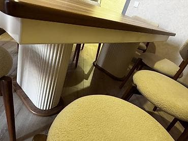ofis stullari: Yemək masası və 8 ədəd stul dəsti - Masa: Uzun düzbucaqlı forma — 6