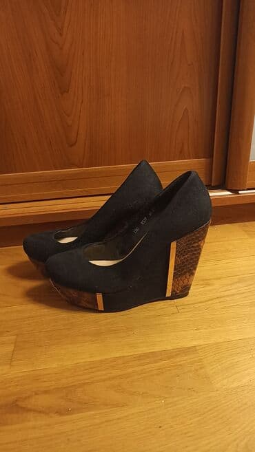 şnurlu qadın mokasinləri: Tuflilər, Ölçü: 38, rəng - Qara, Yeni — 4