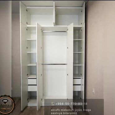 ikinci əl şkaf: Yeni, Açılan, 4 qapılı Düz dolab, Qarderob, paltar dolabı, Rusiya — 2