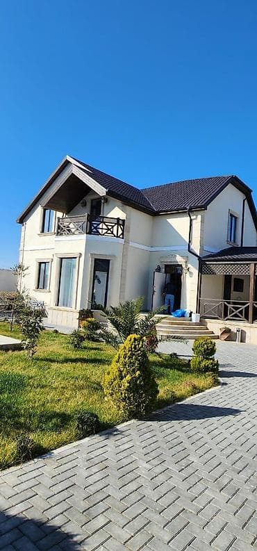 baseynli kiraye evler: İki mərtəbəli həyət evi – geniş baxçalı və hovuzlu - Layihə: mansard — 2