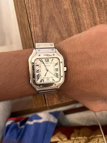 smart saat adapter: Cartier Santos saat – paslanmayan poladdan korpus və brelok, klassik — 1