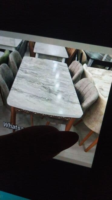 Masa və oturacaq dəstləri: Mətbəx üçün, Yeni, Açılan, Dördbucaq masa, 4 stul — 9