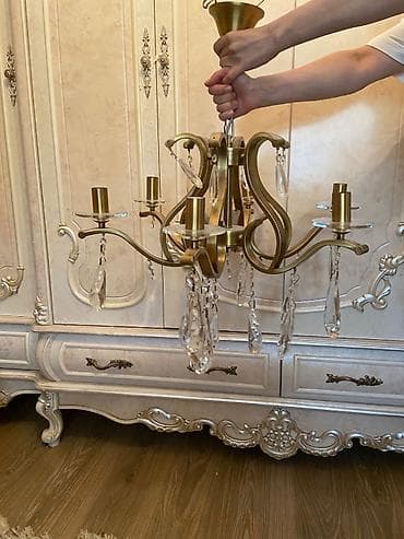lustur islenmis: Çılçıraq, 6 lampa, Metal — 2