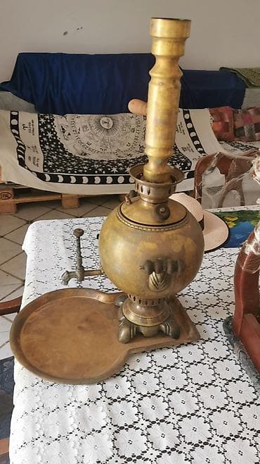 samovar 5l: Vintage mis samovar – bəzəkli klassik model, tutum 3,5 l 1942-ci il. 4 — 1
