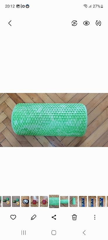 ucuz modem: Yaşıl rəngli masaj köpük rulonu (foam roller) - Material: Yüksək — 1