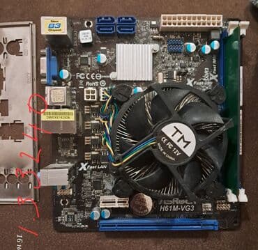 Настольные ПК и рабочие станции: Материнская плата ASRock H410M, Б/у — 1