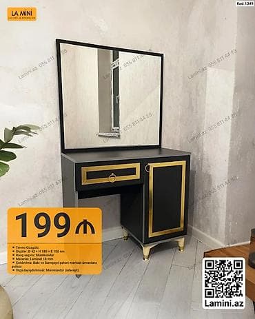 Oyun dəstləri: La Mini makiyaj masası və güzgü dəsti - Termo güzgülü - Ölçülər: D 42 — 1