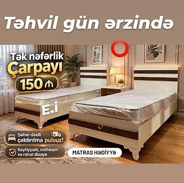 ucuz sobalar: Yeni, Təknəfərlik çarpayı, Matras ilə — 1