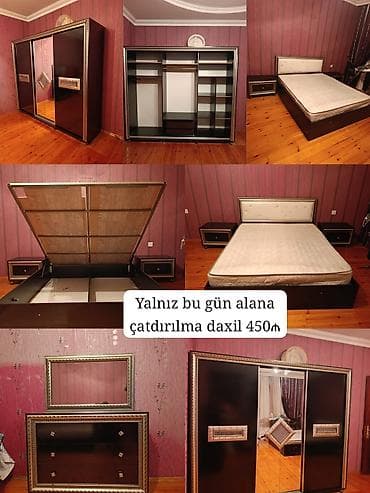 taxt satilir: Fabrik istehsalı yataq desti yaxşı vəziyyətdə dolabın olcusu 2.40 en — 1