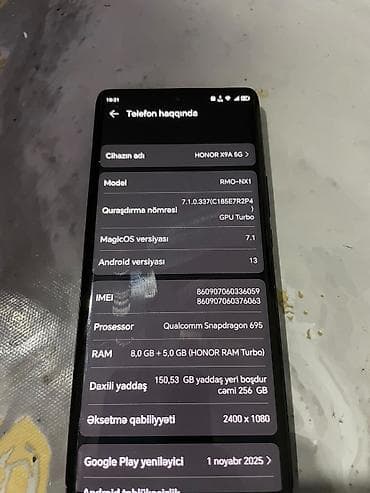 ucuz soyuducu: Honor X9a, 256 GB, rəng - Yaşıl, Barmaq izi — 2
