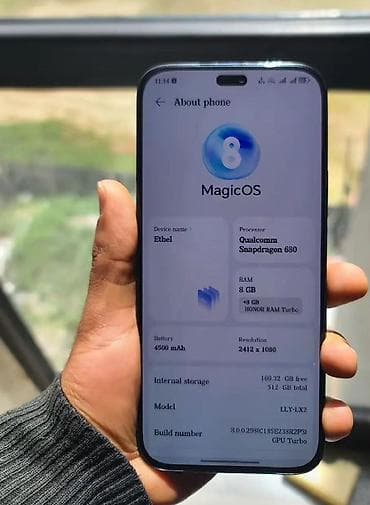 jamo 6 5cs t: Honor Magic 8 Pro, 512 GB, rəng - Boz, Sensor — 2