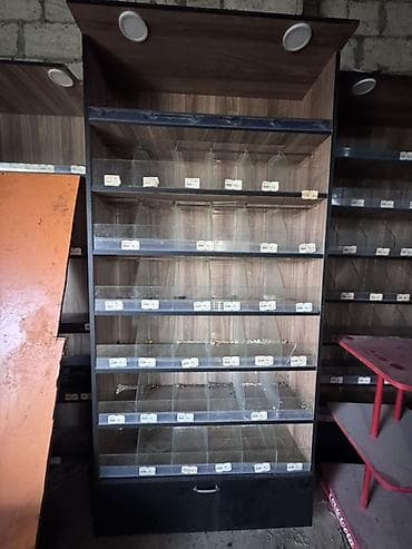 mağaza arabası: Mağaza üçün vitrin və rəf sistemləri - Material: Laminat taxta (ağac — 2