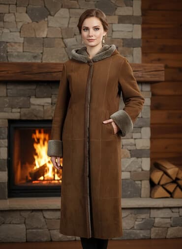 swatch az: Qadınlar üçün uzun tük astarlı palto və ya dublonka az geyinilib cuzi — 1