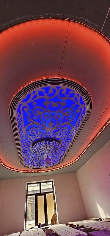 MDF naqışlı dekorativ interyer həlləri – qapı və tavan panelləri - — 5