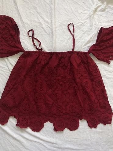 Bordo bluz s bədən. M bədənə də olar Başqa paltar ilə birlikdə alsanız