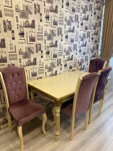 Qonaq otağı üçün, İşlənmiş, Açılan, 6 stul — 1